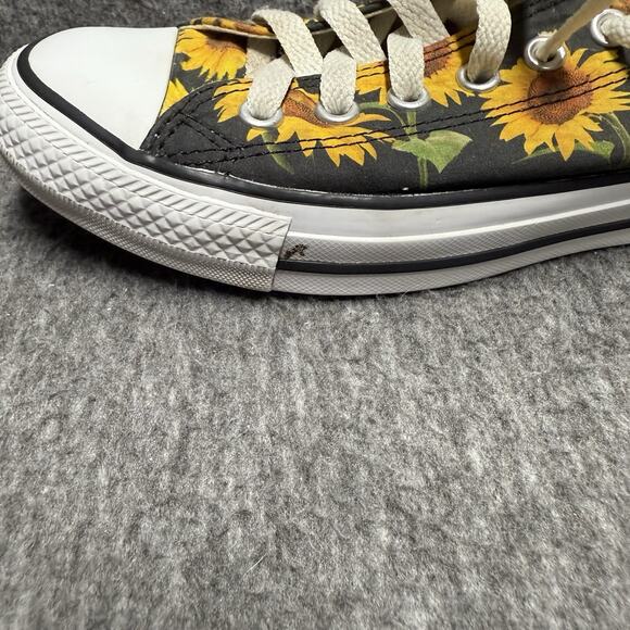 Converse Chuck Taylor Shoes Womens 7 Mens 5 Black Sunflower All Star - Picture 8 of 8